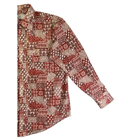 Van Heusen Shirt Mens L Long Sleeve Soft Suede Button Up Pockets Brown Collared - Picture 8 of 9